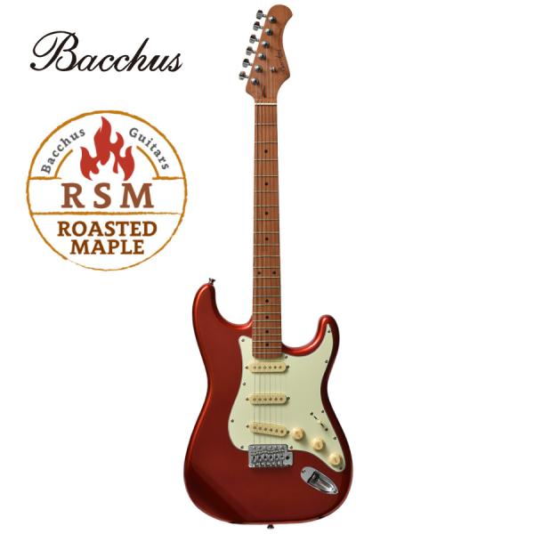 美品 Bacchus バッカス エレキギター BST-1M CAR レッド バッカス BACCHUS BST-1-RSM/M CAR エレキギター(バッカス