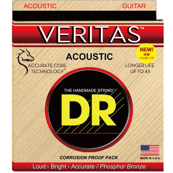 DR VERITAS for ACOUSTIC VTA-12-3PK (3PACKZbg) 12-16-24-32-42-54 (LITE) Phosphor Bronze AR[XeBbNM^[