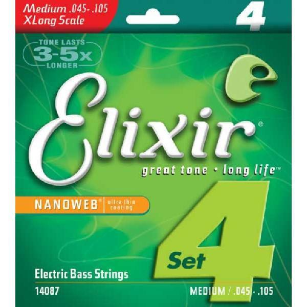 Elixir 45-105 NANOWEB Medium Extra Long Scale 14087