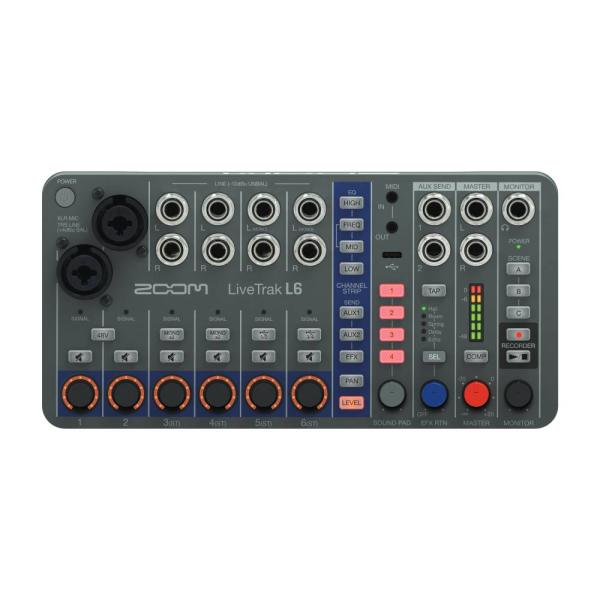 ZOOM LiveTrak L-6 デジタルミキサー レコーダー ZOOM LiveTrak L6 + ユーロラックマウント・アダプタセット デジタル