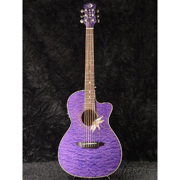 Luna Guitars FLO PF QM Flora Passion Flower パープル 《アコギ