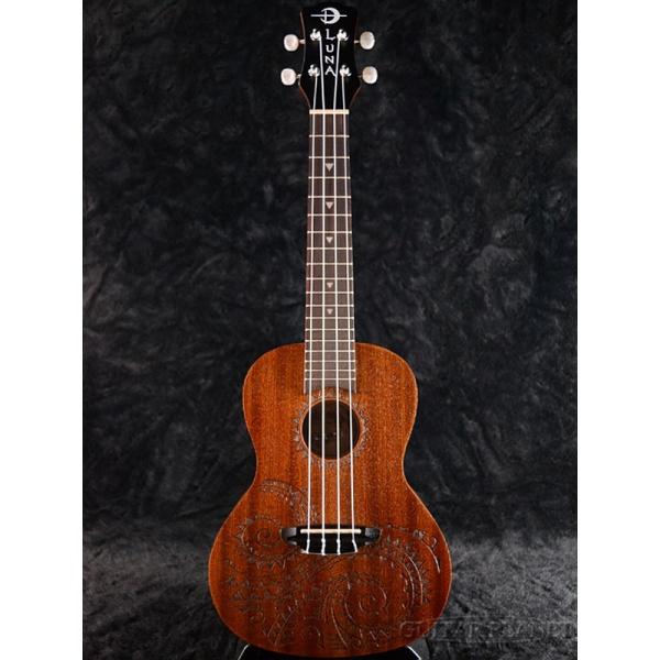 Luna Guitars UKE Tattoo Concert Mahogany  RT[gEN sENt