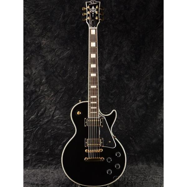 Lucus ブラックエレキギター Photogenic フォトジェニック LP-300C BK エレキギター カスタム