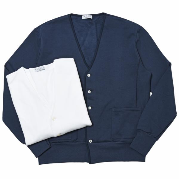 ELACIO コットンスウェットカーディガン V-NK CARDIGAN ELACIO（エラシオ）コットンスウェットカーディガン V-NK CARDIGAN