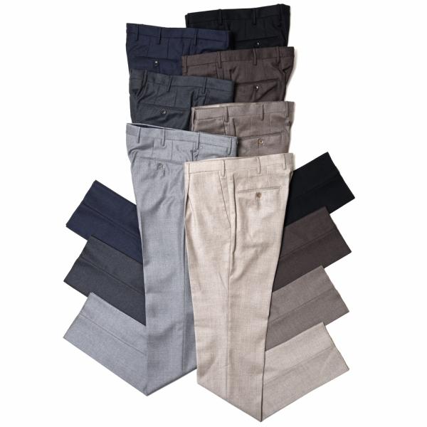 【極美品】インコテックス super100's パターン30 サマーウールパンツ INCOTEX（インコテックス）SLIM FIT SUPER100'sウールサキソニー