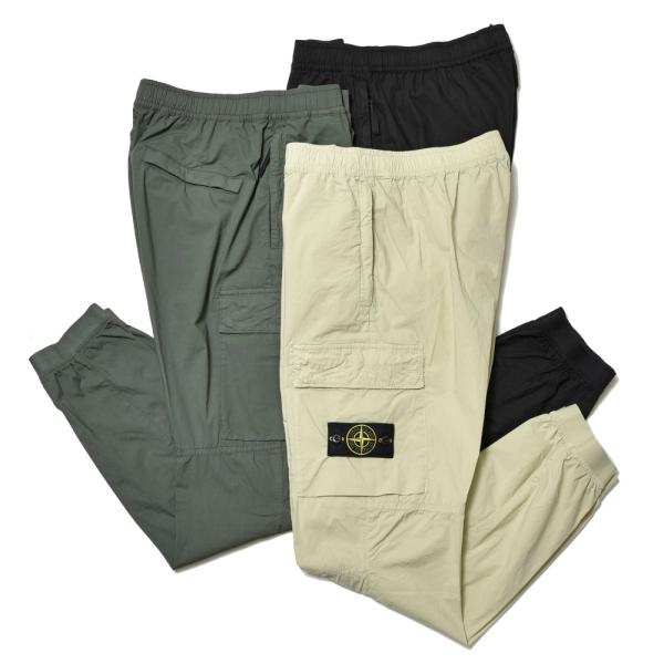 ガーメントダイコットンストレッチシャーリングテーパードカーゴパンツ STONE ISLAND(ストーンアイランド)ガーメントダイコットンストレッチ