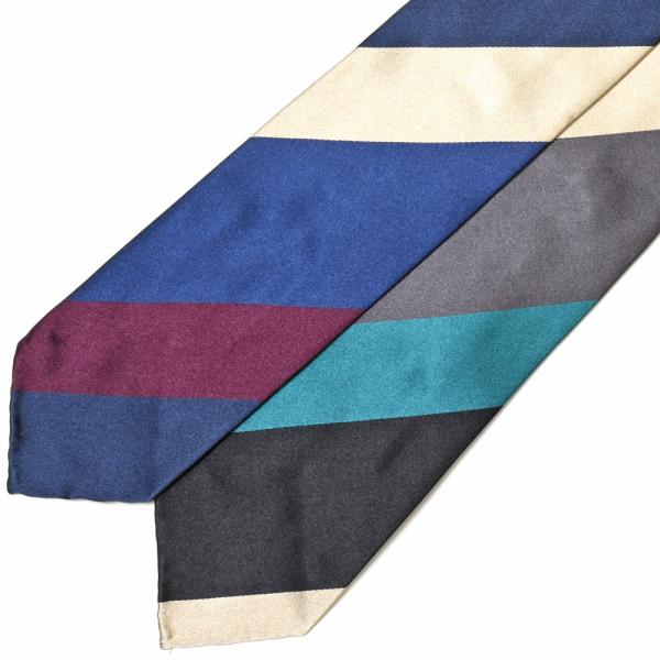 Stefano Cau ステファノカウ　サテンブロックストライプタイ guji_18232203027