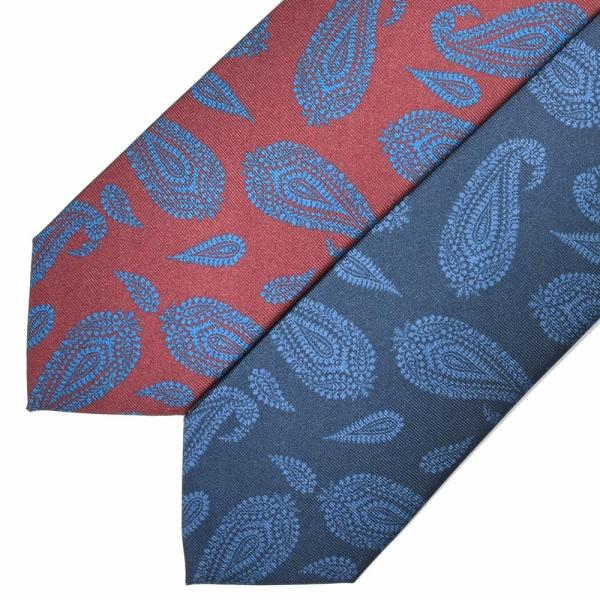 FRANCO BASSI（フランコ バッシ）シルクレップペイズリープリントタイ