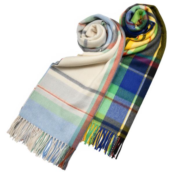 Joshua Ellis（ジョシュア エリス）カシミアタータンチェックマフラー