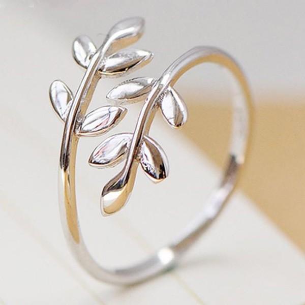 サイズフリー 葉っぱ 指輪 レディース シルバー925 プラチナ仕上げ C型リング アクセサリー Czr12 Gulamu Jewelry 通販 Yahoo ショッピング