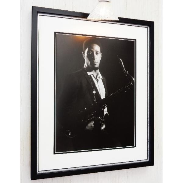 ●Sonny Rollins/Sonny Rollins and the Contemporary Leaders Photo Session 1960/アートピクチャーの額装品●アートピクチャーサイズ（約32cmx25cm）●額/木製/ブ...
