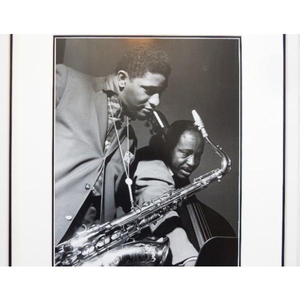 ●Gene Ramey/Sonny Rollins Volume One Album Session Photo 1956/アートピクチャーの額装品●アートピクチャーサイズ（約36cmx26cm） ●額　木製/ホワイト/アクリル仕様　外枠寸...