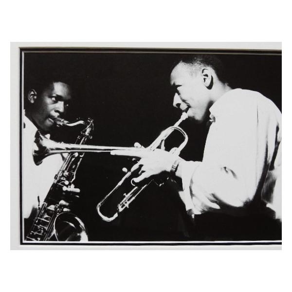 ●John Coltrane/Lee Morgan/Blue Train Session 1957.アートピクチャーの額装品●アートピクチャーサイズ（約24cmx17cm）●額/木製/ブリリアント・ホワイト/シルバーライン/黒額/ガラス仕様...
