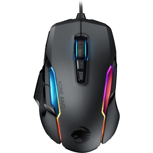 ROCCAT Kone AIMO Remastered RGBA スマートカスタマイズ USB-A ゲーミングマウス (光学式 Owl-Eye 16K