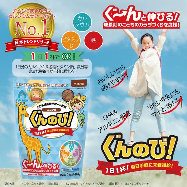 子供の成長期応援サプリ ノビルン ココアチョコ味 60粒 30日分×2袋 子供の成長期応援サプリ ノビルン ココアチョコ味 60粒 30日分×