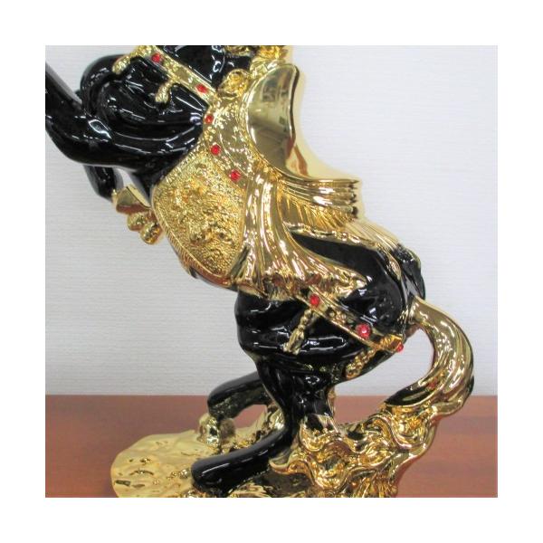 送料無料 跳躍する馬 オブジェ ゴールド×ブラック : 群商 - 通販