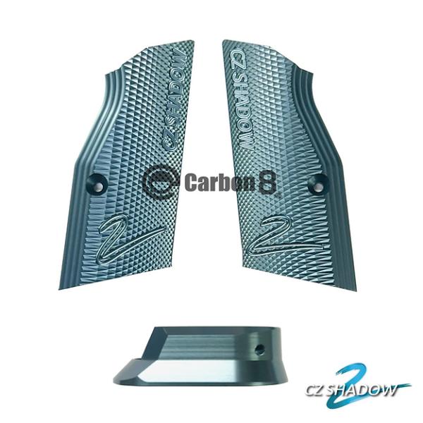 Carbon8 SHADOW-2専用 アルミニウム SHORTグリップ & マグウェル