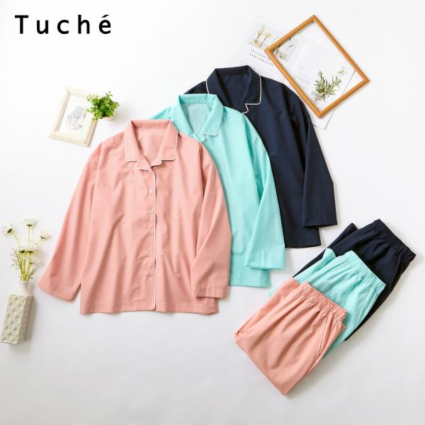 Tuche グンゼ パジャマ レディース 上下セット 長袖 テーラード