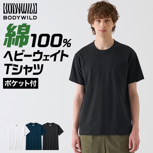 ブラック Tシャツ Sサイズ ヘビーウェイトコットン gunze_31bw1914