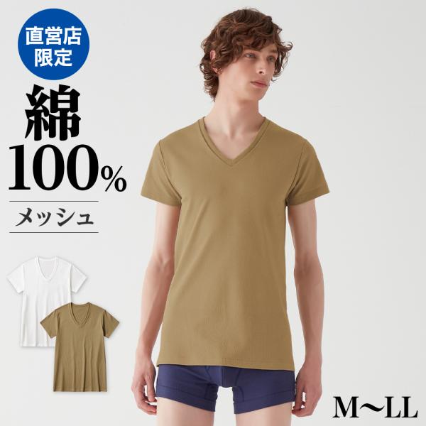 Vネック 肌がよろこぶ大自然素材 [グンゼ] 漢100％ グンゼ] Vネック 肌がよろこぶ大自然素材 漢100％