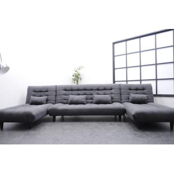 【 仕様 】ファブリック ウレタンフォーム　S字スプリング　【サイズ　高さ×幅×奥行(cm)】全体：86cm×346cm×151cm（座面高さ37ｃｍ）2P：86cm×176cm×96cmカウチ：86cm×85cm×151cm【 送料 】送...