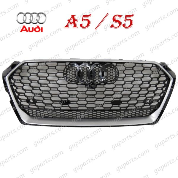 Audi RS5(F5系）純正グリル＆必要パーツ 　大幅値下げ、大特価！！！ AUDI アウディ F5 A5 S5 前期用 RSタイプ ハニカムグリル 2種類