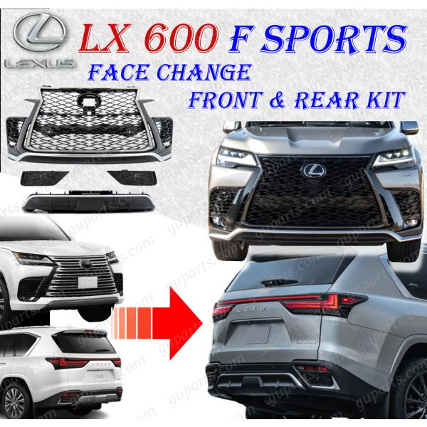 レクサスLS600hl前期用　Fスポーツ後期フェイスチェンジ用フロントセット guparts_lx500-bfrsp