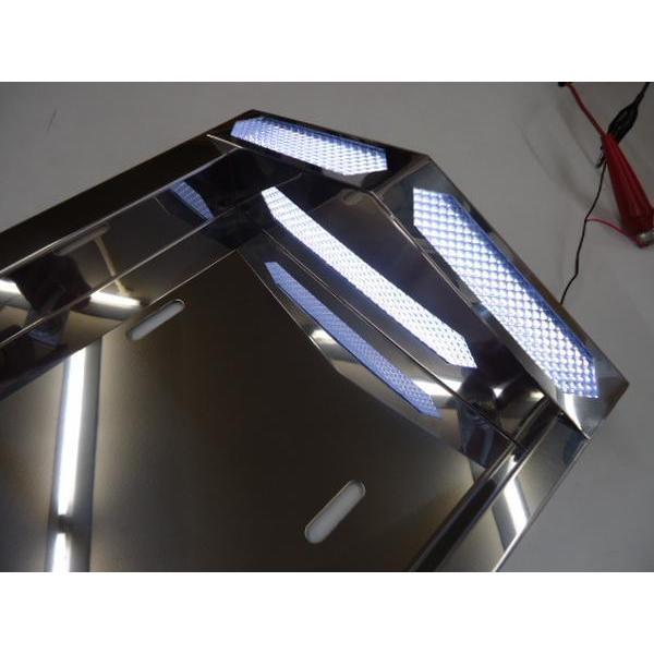 ジェットイノウエ 大型 10t とんがり ナンバー枠 ステンレス 白色