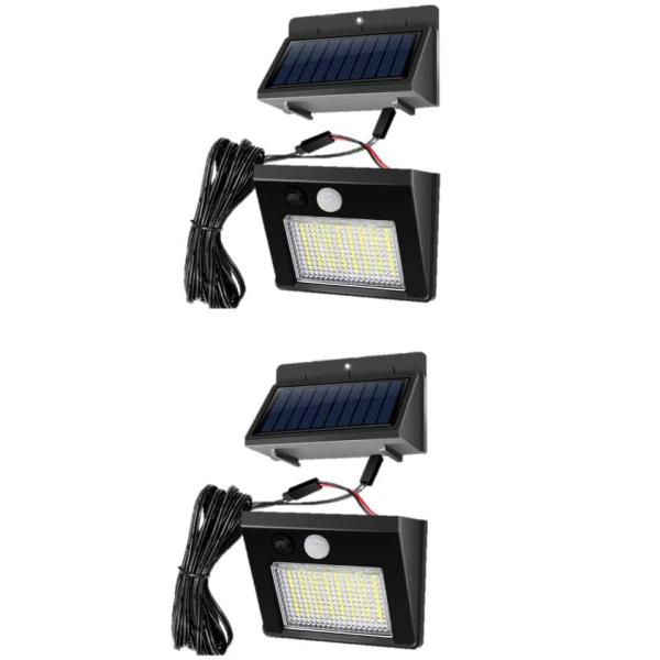 高輝度チップ使用64発　LEDソーラーライト　ソーラーパネル分離式パネル分離式可能ソラーパネルと離して使えるセパレートタイプのソーラーライトです。2.5M延長コード付きIP65の高防雨力を持ち、全天候が対応できますLED点滅する場合はバッテ...