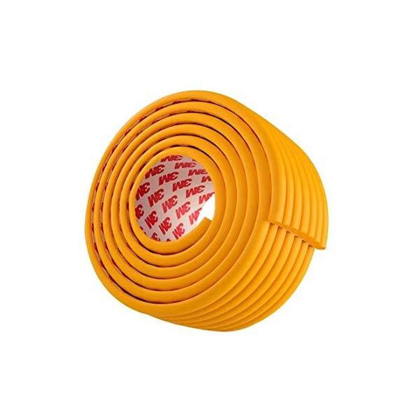 ベビー コーナーガード コーナークッション 波型 タイプ 赤ちゃん ケガ防止 保育園での使用 全長5メートル 直接に使う テープが予メ貼るオレンジ