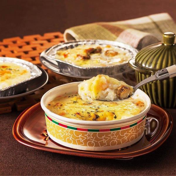 北海道産じゃがいもをベースに仕上げたグラタン3種と、まろやかなホワイトソースにシーフードを加えたドリアのセットです。ギフト プレゼント ご褒美 贈り物 贈答品 送料無料 ご自宅用 中元 歳暮 御祝 お祝いお正月、バレンタインデー、ホワイトデ...