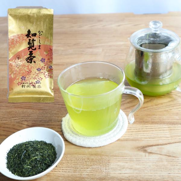 ◇送料無料 かごしま知覧茶 金印 1袋100g入り 村岡製茶 後岳銘茶 お茶 日本茶 茶葉 煎茶 鹿児島県産 特産品