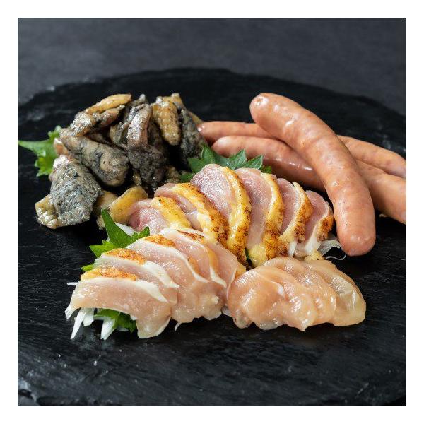 黒さつま鶏 さしみ＆加工品セット 鹿児島 鳥刺し 鶏刺し 刺身 地鶏 炭火焼き ウインナー ソーセージ 鶏肉 鳥肉 ご当地 グルメ