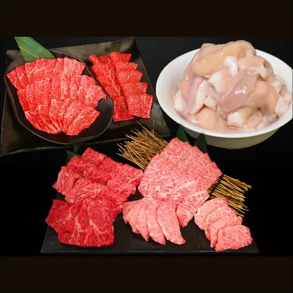 爆買 送料無料 鹿児島県産 黒毛和牛 焼き肉用 上カルビ 320g ＆ 赤身 320g ＆ 小腸 300g （5〜6人前）