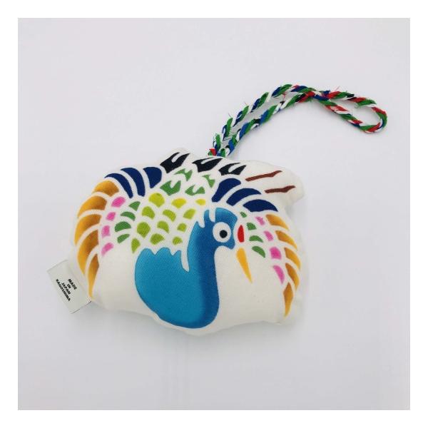 亀崎染工 鹿児島 大漁旗 大漁雲 鶴 ふわふわチャーム クッション  10cm×11cm×5cm 工芸品 贈答 ギフト