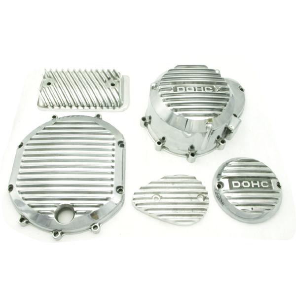 101-028 キジマ メッキエンジンカバー5点セット　(KIJIMA/ZI/ZII/Z750/Z900/Z1000/KZ/D1/A4/A5/BEET/当時物