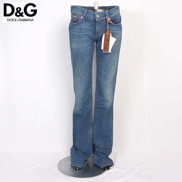 ドルチェ＆ガッバーナ DOLCE&GABBANA レディース パンツ ボトムス デニム ジーンズ  ローライズ・ドルガバレザープレート付きブーツカットデニム
