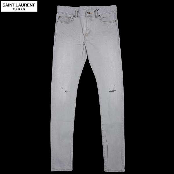 サンローランパリ Saint Laurent Paris メンズ パンツ ボトムス ダメージ クラッシュ加工スキニーデニム Ym39r 1002 R 14s 41 ガッツブランドショップ 通販 Yahoo ショッピング