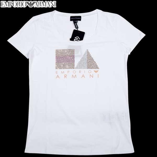 エンポリオアルマーニ Emporio Armani レディース トップス 半袖 Tシャツ ラインストーンデザイン ロゴ入りカットソー 色違い オレンジ あり 14s R 05 ガッツブランドショップ 通販 Yahoo ショッピング
