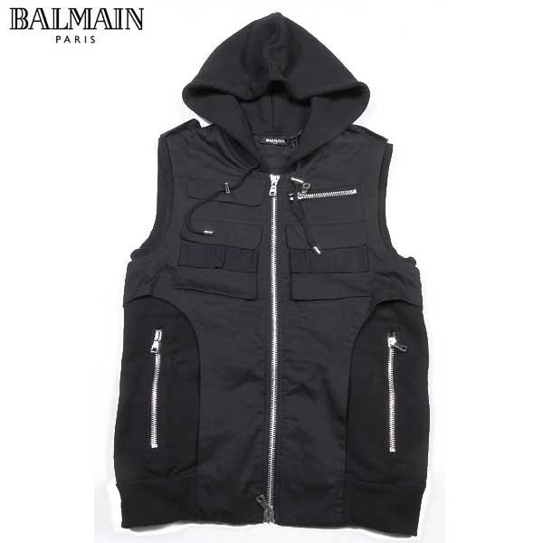 バルマン BALMAIN メンズ アウター ジャケット フード付きベスト 袖