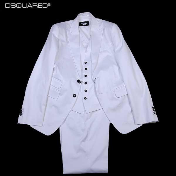 ディースクエアード Dsquared2 メンズ スーツ セットアップ スリーピースホワイトスーツ 白 S74fs0006 S 100 R 61s 06 ガッツブランドショップ 通販 Yahoo ショッピング