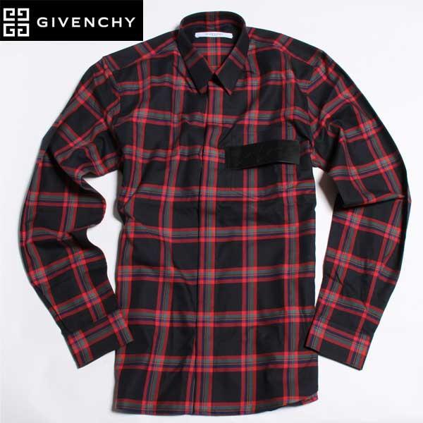 ジバンシー Givenchy メンズ トップス シャツ 長袖 ロゴ ポケット部分スエードスター付 赤チェックロング丈デザインシャツ 16f 6029 417 600 R 61a 16 ガッツブランドショップ 通販 Yahoo ショッピング