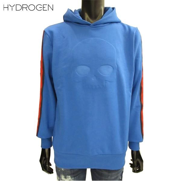 ハイドロゲン Hydrogen メンズ トップス 長袖 フーディ フロントスカル 袖ライン入りプルオーバーパーカー ブルー 色違い レッド あり 014 71a 28 ガッツブランドショップ 通販 Yahoo ショッピング