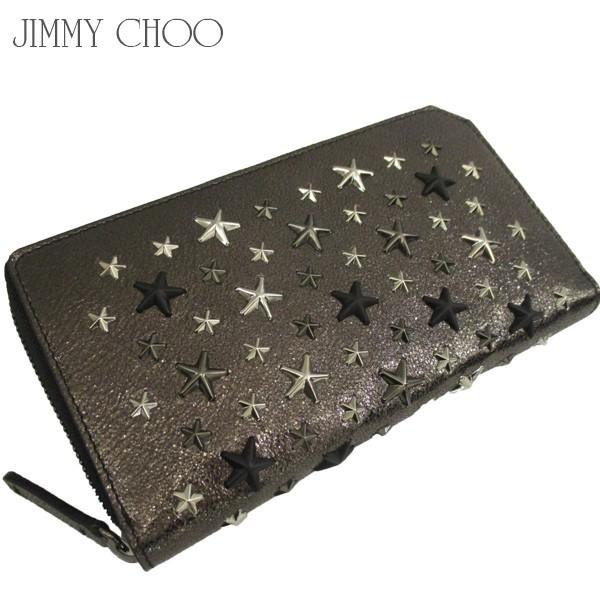 ジミーチュウ Jimmy Choo レディース 財布 ウォレット 長財布 ユニセックス可 マルチカラースタースタッズ付きジップラウンドウォレット  (R98280) 81S
