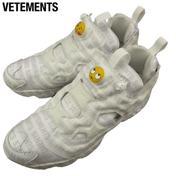 ヴェトモン VETEMENTS メンズ 靴 スニーカー REEBOKコラボ ロゴ VETEMENTS総柄ロゴ・絵文字ロゴ・ポンプフューリー 白 (R135000) 81S ヴェトモン VETEMENTS メンズ 靴 スニーカー REEBOKコラボ ロゴ VETEMENTS総柄ロゴ・絵文字ロゴ・ポンプフューリー 白 (R135000) 81S