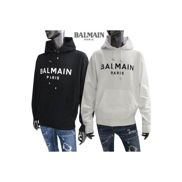 バルマン プルオーバーパーカー フーディ メンズ BALMAIN Paris 2色展開 YH1JR002 BB65 :220729-016:ガッツブランドショップ 通販 バルマン 半袖パーカー フード付き ホワイト