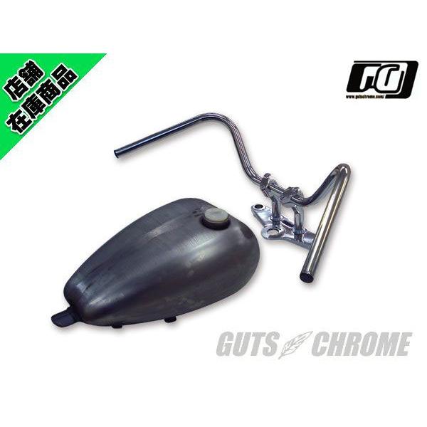ガッツクローム　ハーレー用 LOW RISE BAR へこみ無し GUTS CHROME 10%OFFクーポン対象 ハーレー ハンドル クローム