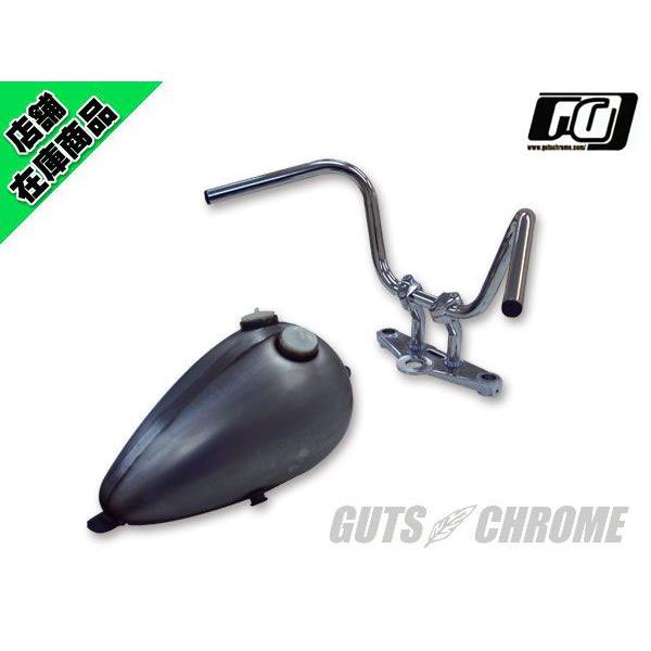 wlanガッツクローム　ハーレー用 LOW RISE BAR へこみ無し GUTS CHROME（ガッツ クローム） ハーレー ハンドル クローム