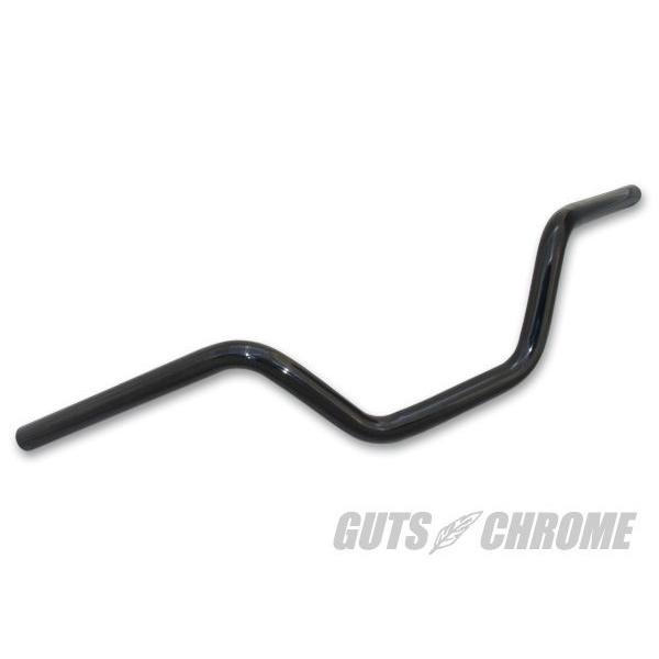 GUTS CHROME ハーレー ハンドル 坂下 ミディアム ブラック ヘコミ無 