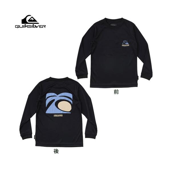 【在庫処分セール】QUIKSILVER クイックシルバー ARTS IN PALM LS YOUTH ロングスリーブ ユースキッズ ラッシュガード 長袖 (BLK)：KLY231033